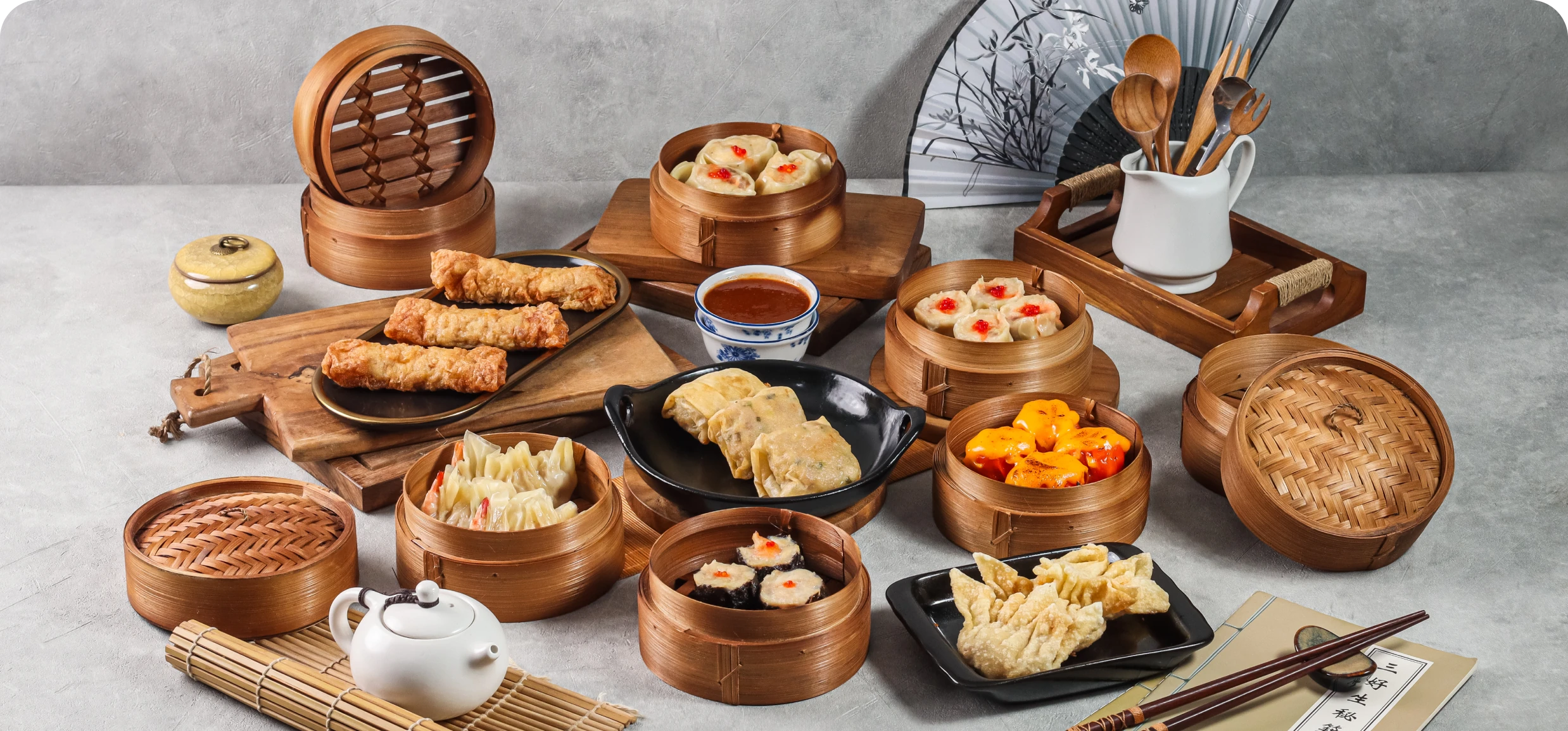 Beragam menu dimsum dan dim sum platter Dimsum Qoqom
